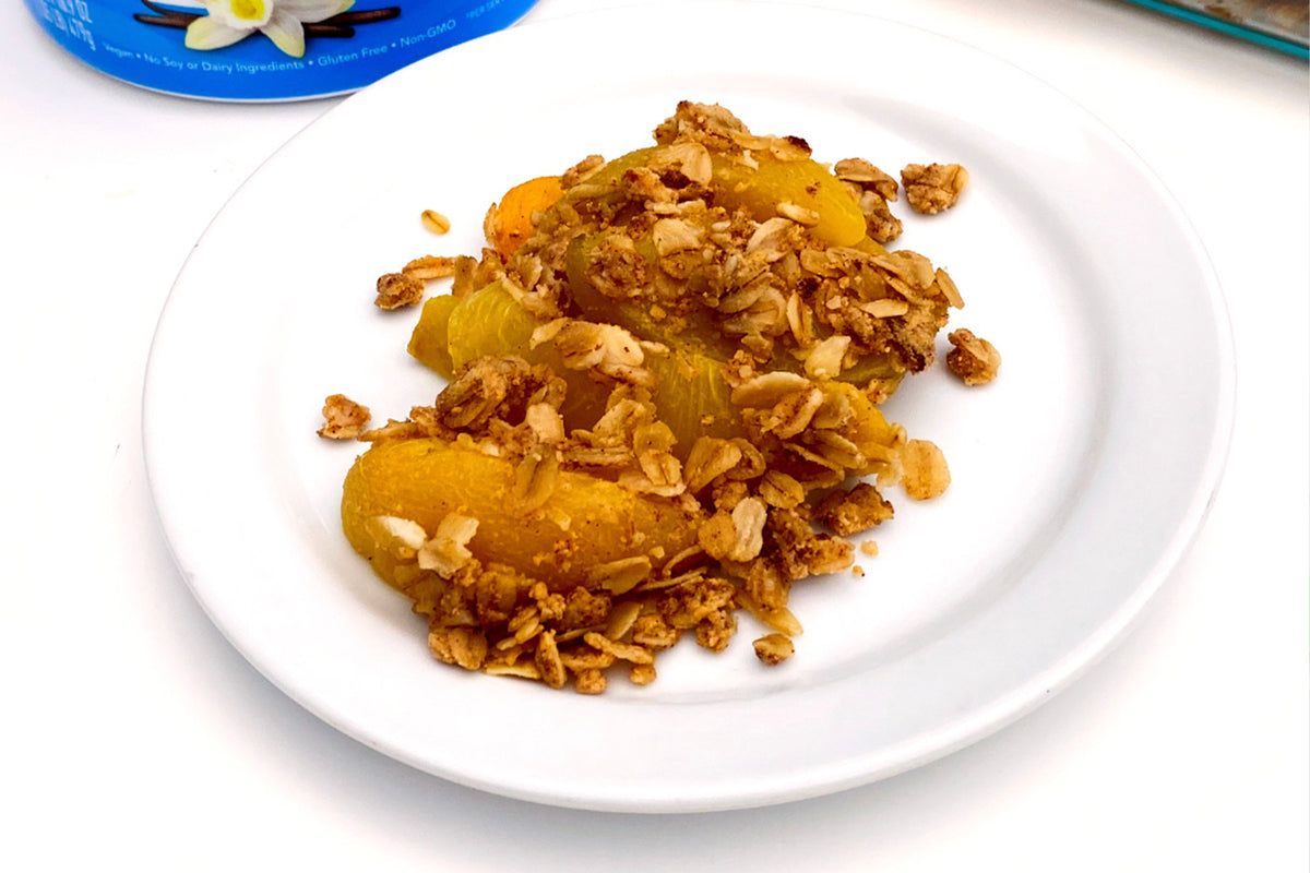 Protein Peach Crumble