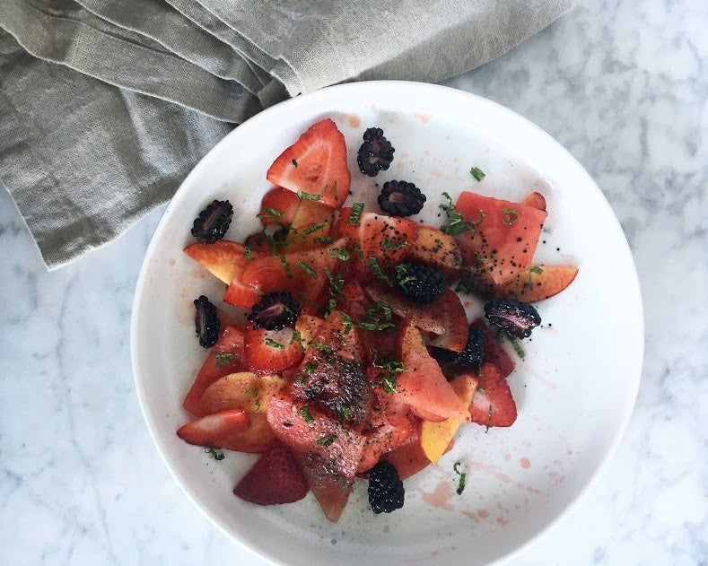 Peach, Berry, Watermelon Salad
