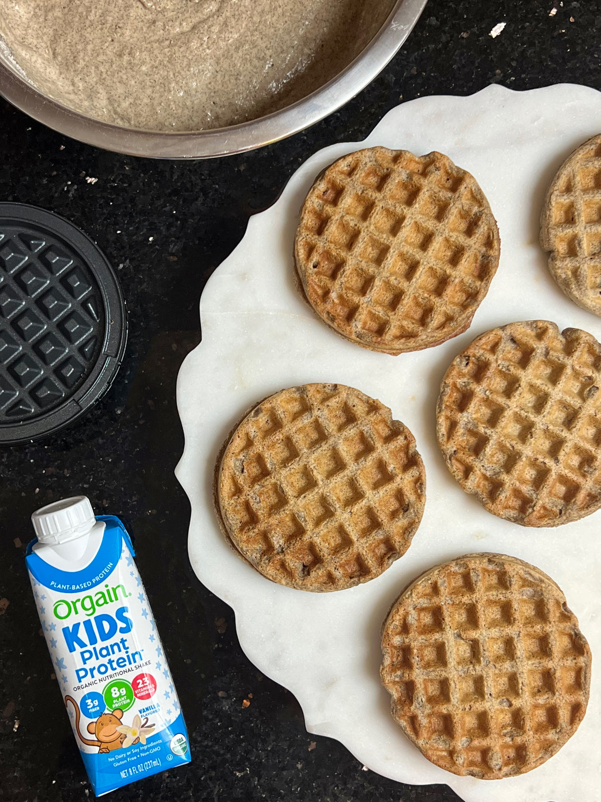 Mini Vegan Snack Waffles