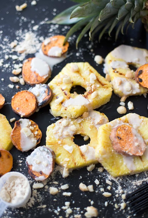Grilled Pineapple and Sweet Potatoes