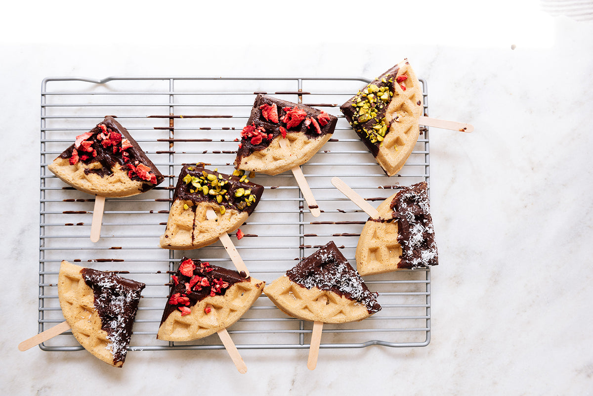 Protein Waffle Pops for Labor Day Weekend