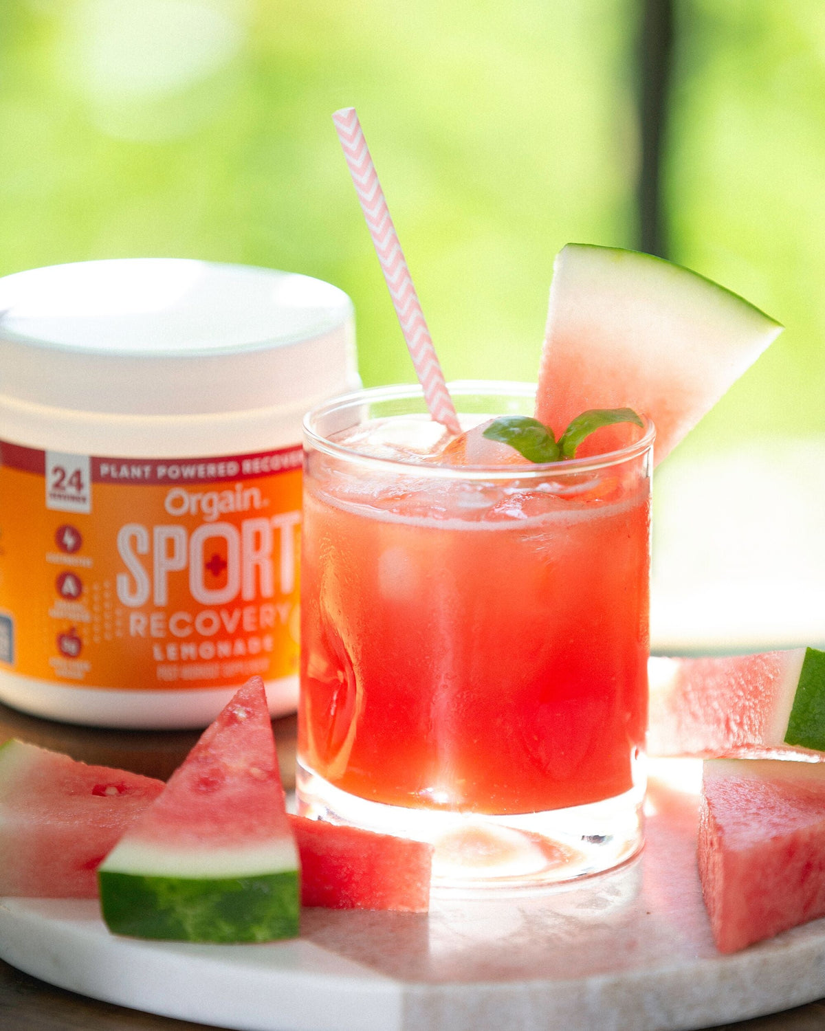 Recovery Mocktail Watermel-Lemon Sparkler