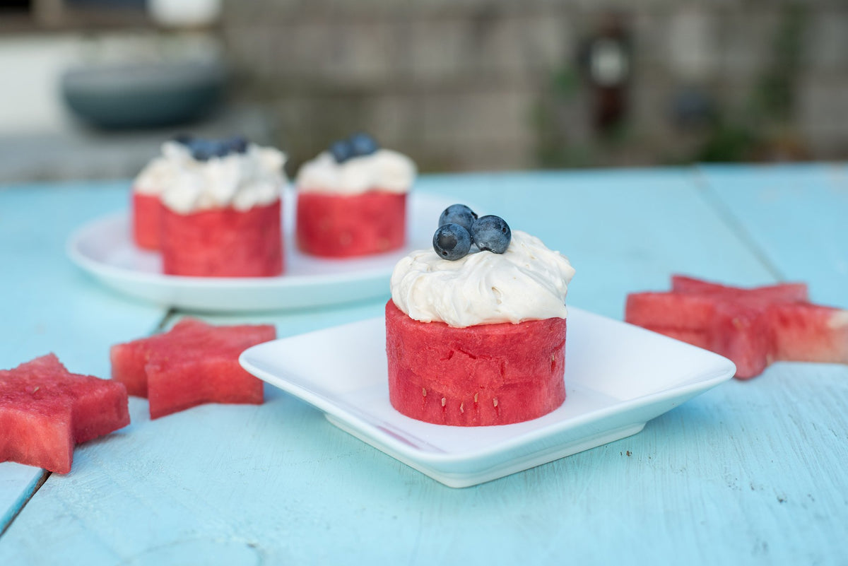 Watermelon Coconut Whip Cupcake