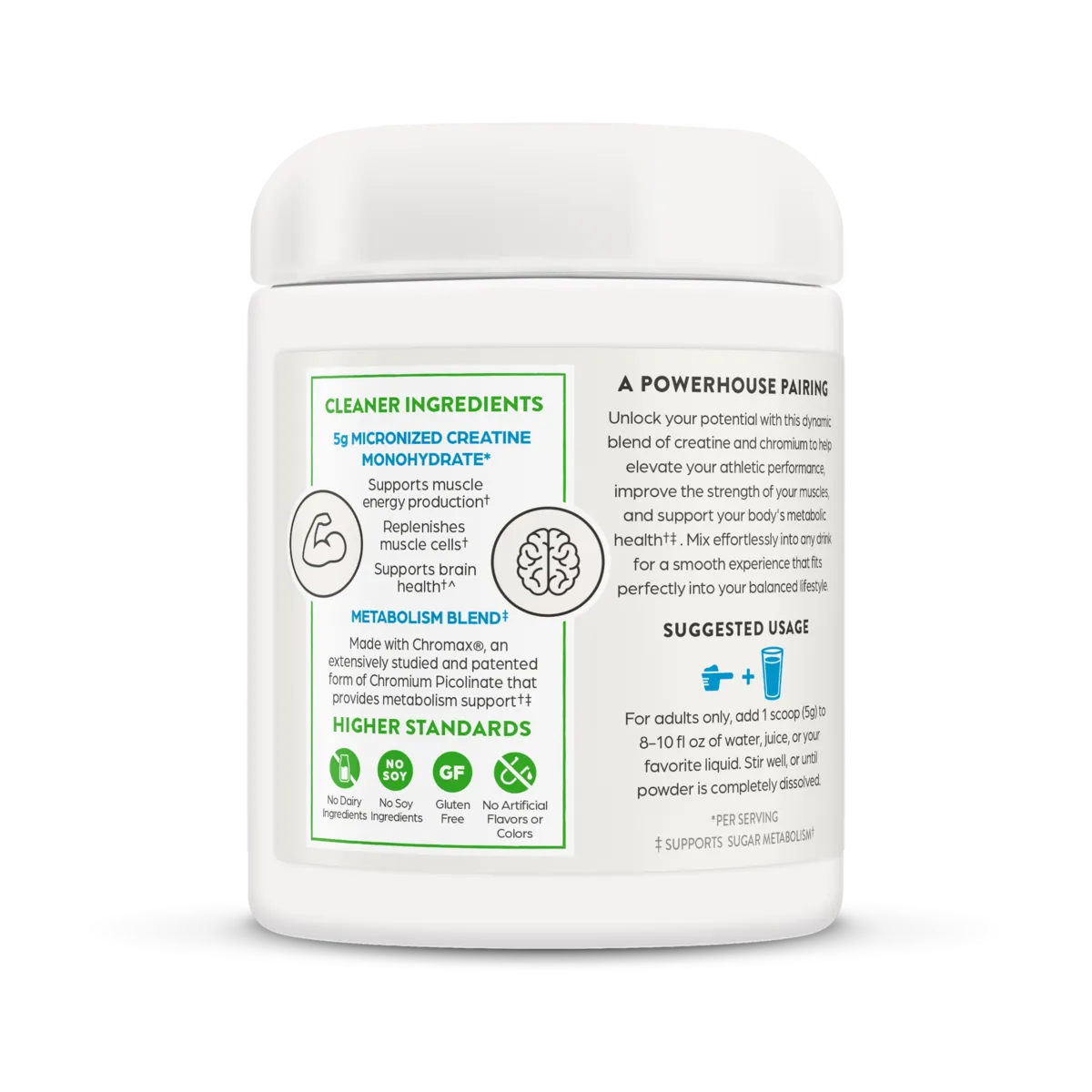 Left side of Creatine Lean Muscle