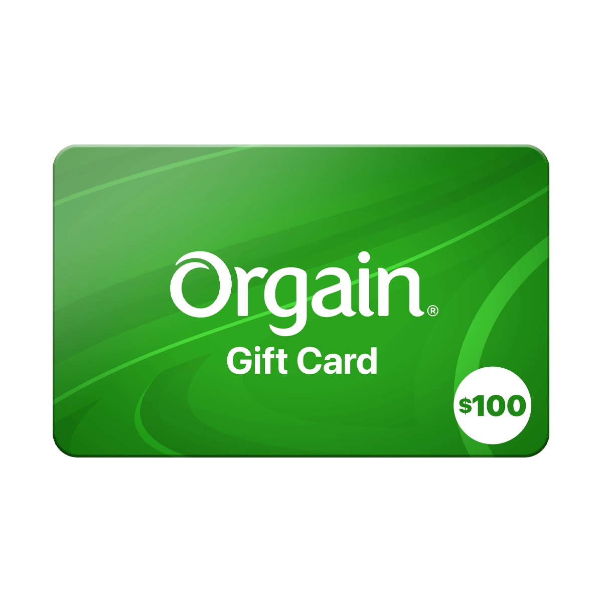 front of orgaen.com $100 Gift Card